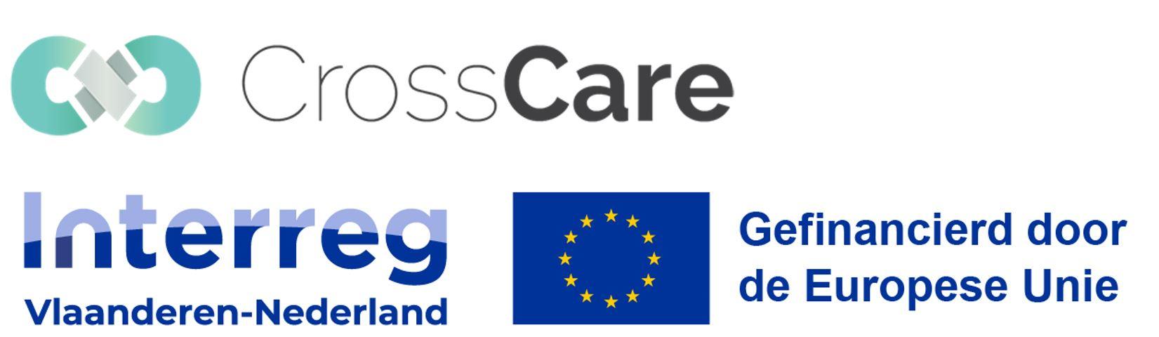 Logo: CrossCare & Interreg Vlaanderen-Nederland, gefinancierd door de Europese Unie